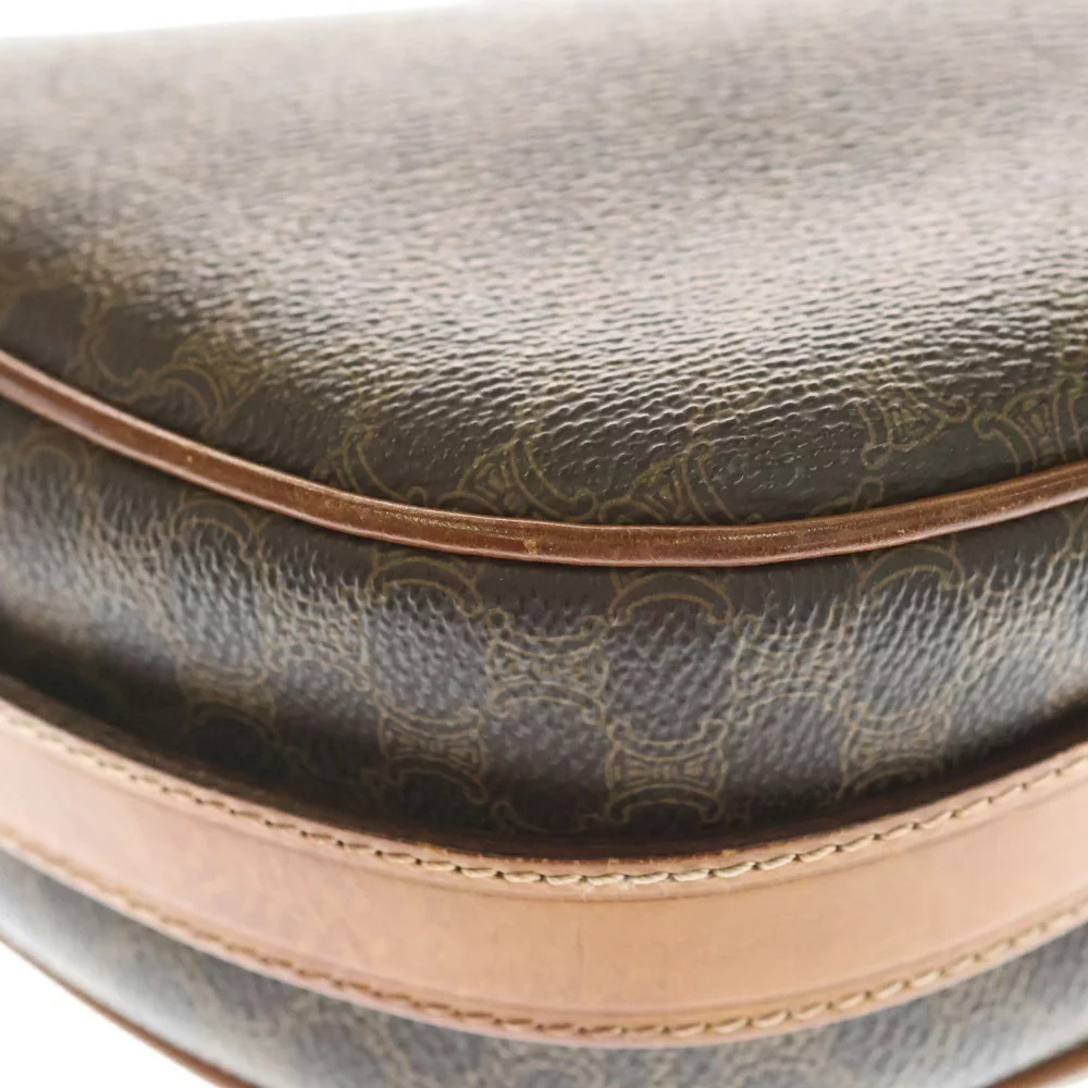CELINE Macadam Shoulder Bag Brown Leather - Picture 6 of 6